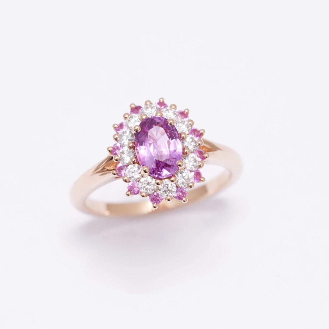 Bague Colombo -Saphir Rose 1.14 carats