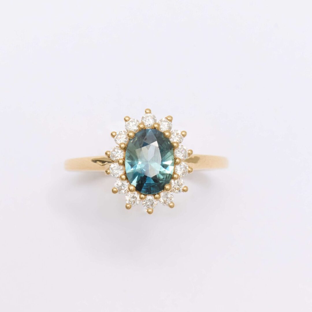 Bague Ella - Saphir Teal 1.01 carats