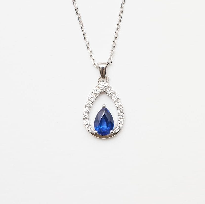Collier Devi - Saphir Peacock 1.00 carats