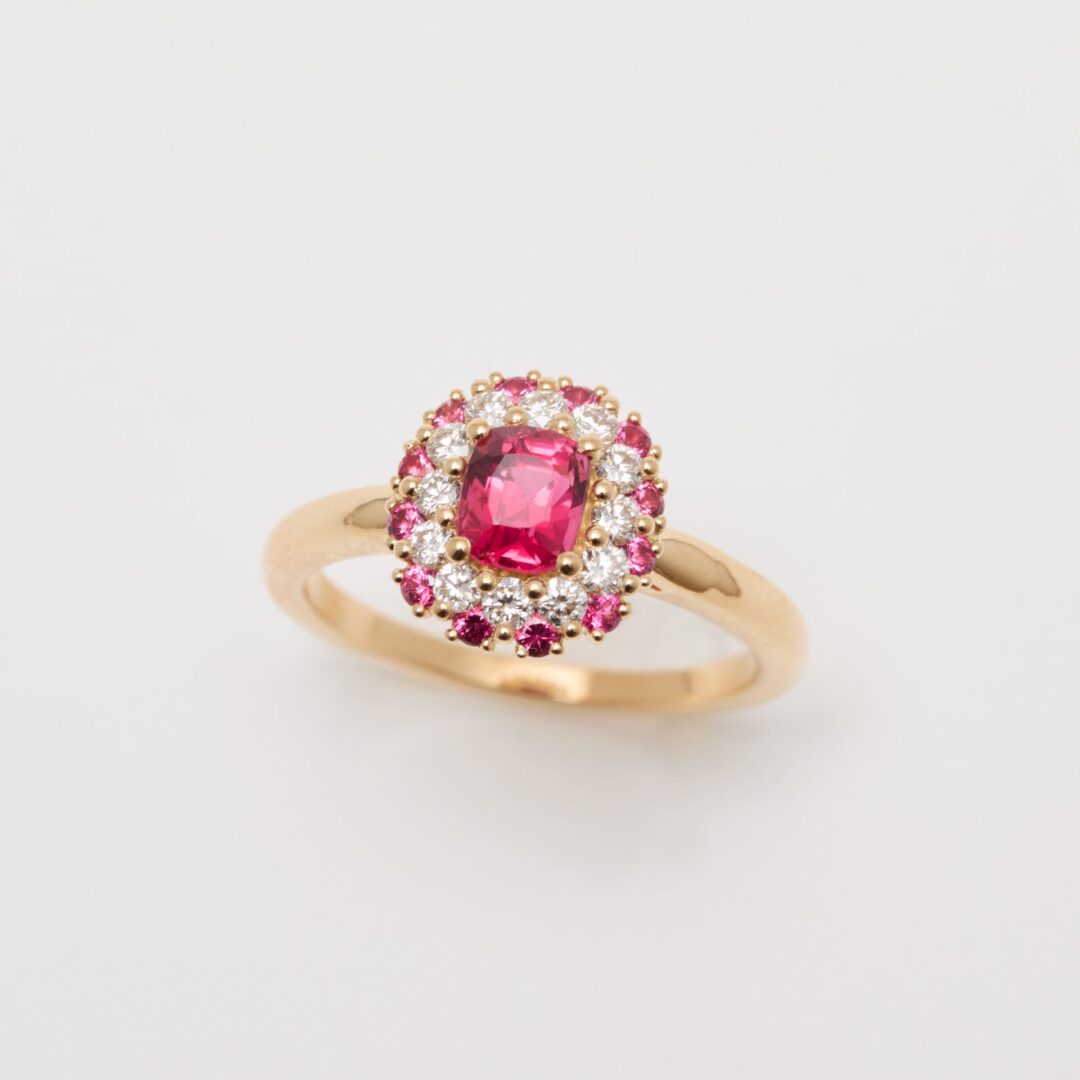 Bague Spinelle Rouge