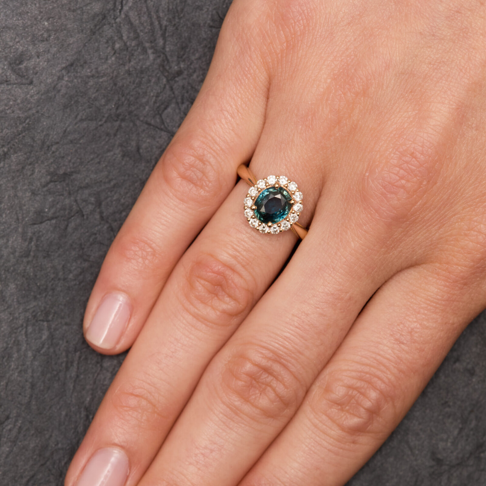 bague saphir teal