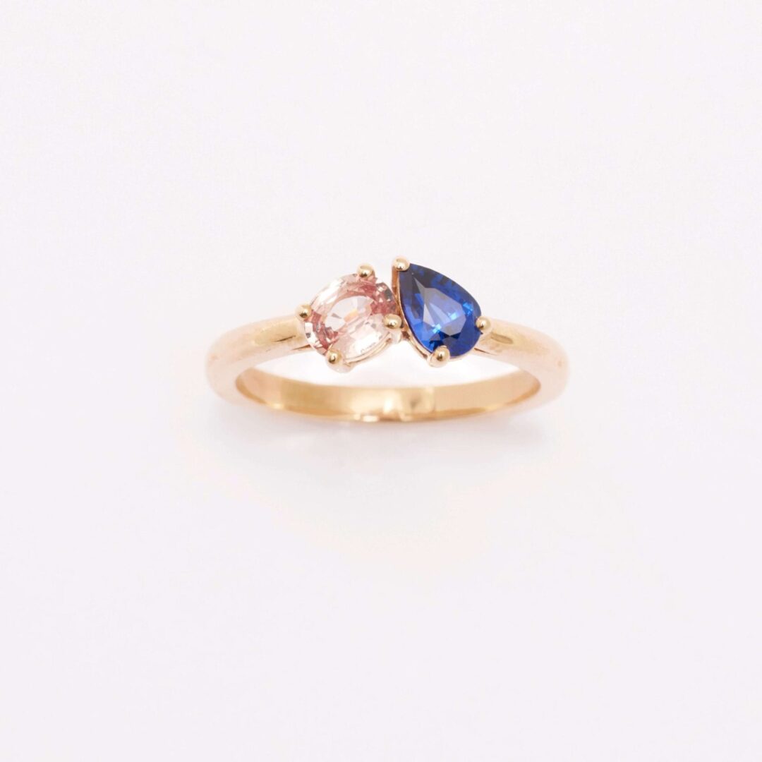 Toi et Moi - Saphir Royal Blue et Padparadscha