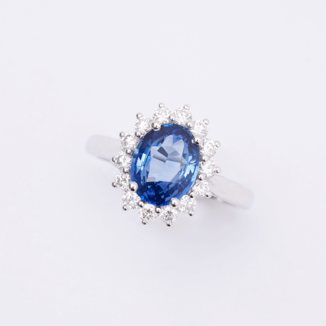 Bague Ella - Saphir Vivid Blue 2.28 carats