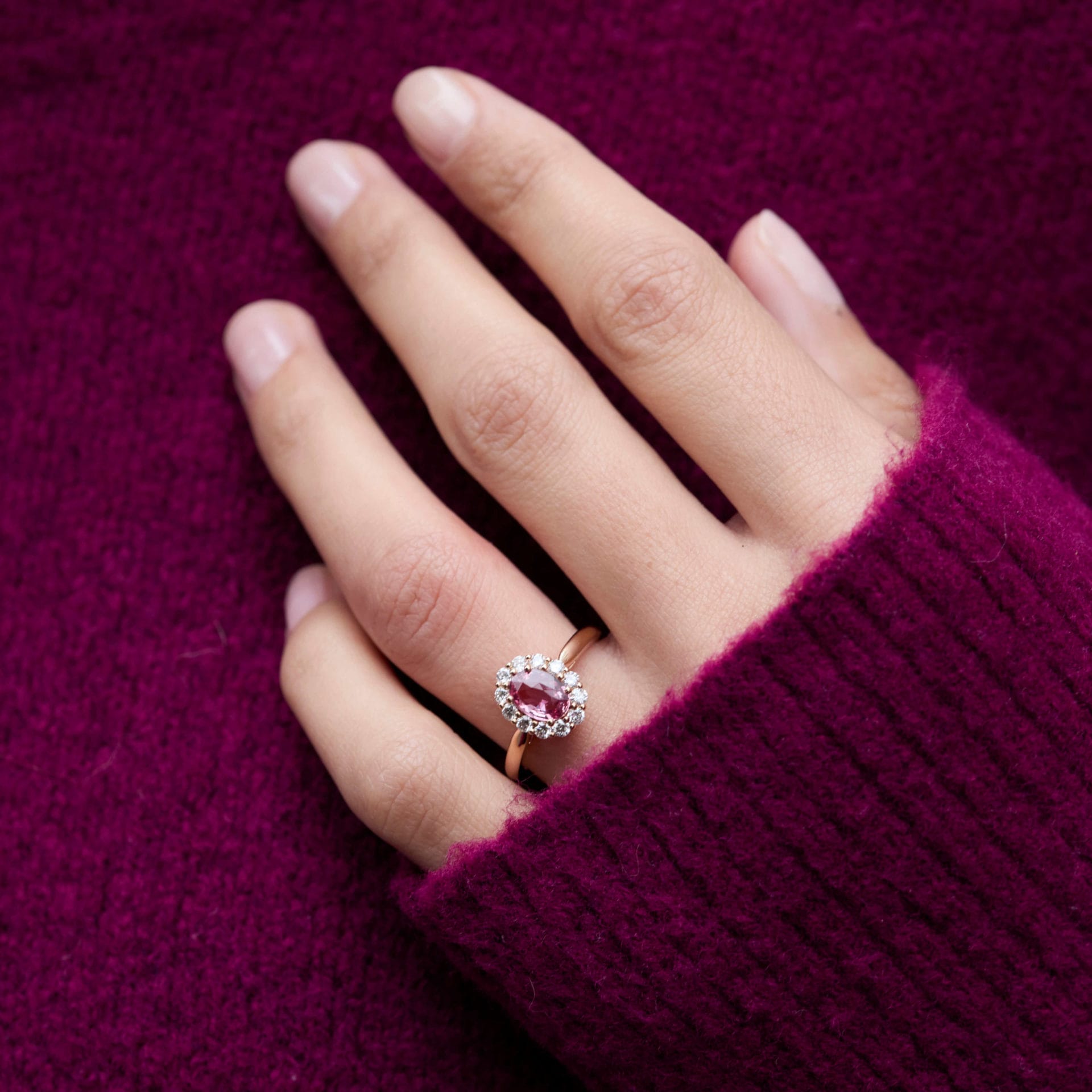 Bague Matara - Saphir Padparadscha 1.05 carats – Image 2