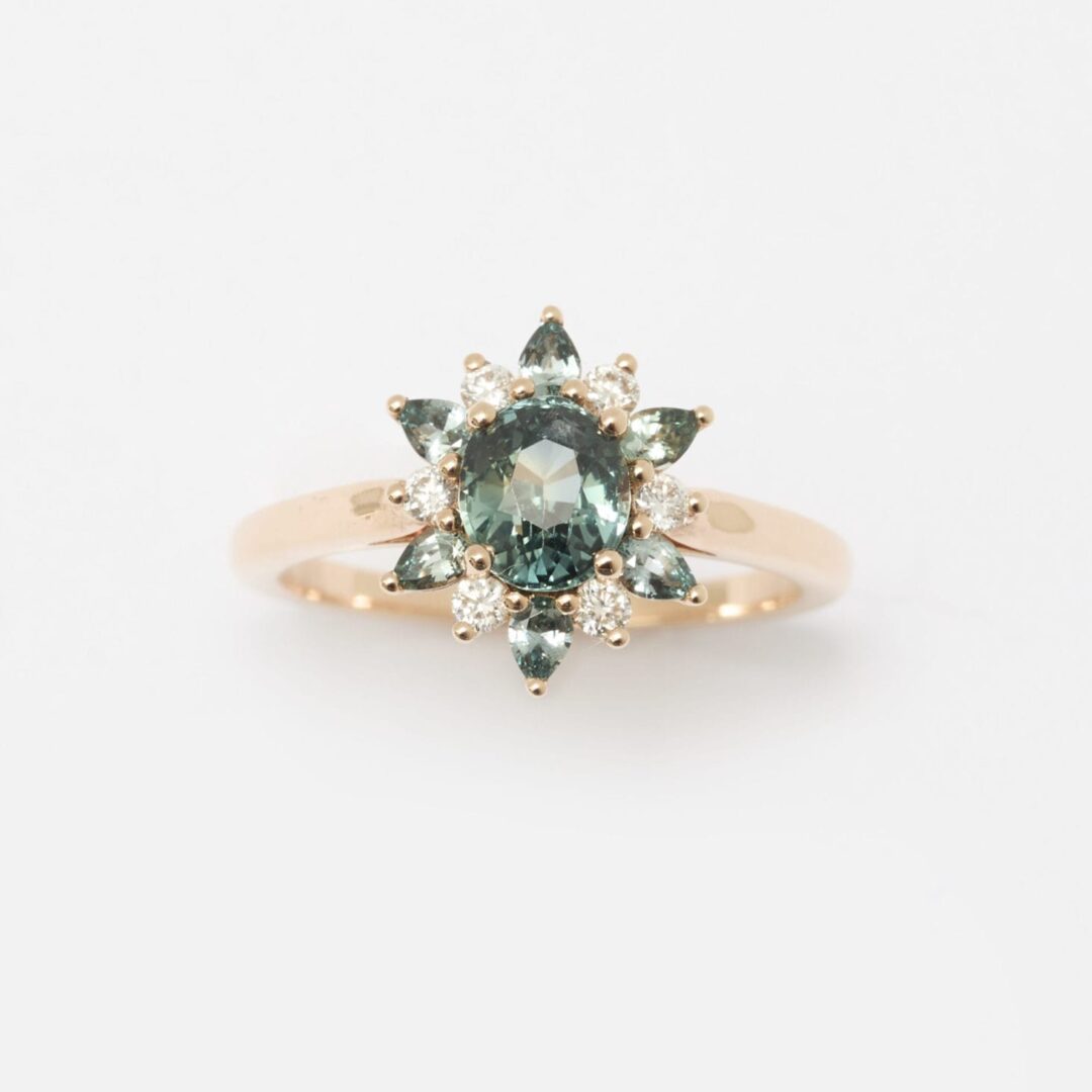 Bague Ella - Saphir Teal 1.10 carats