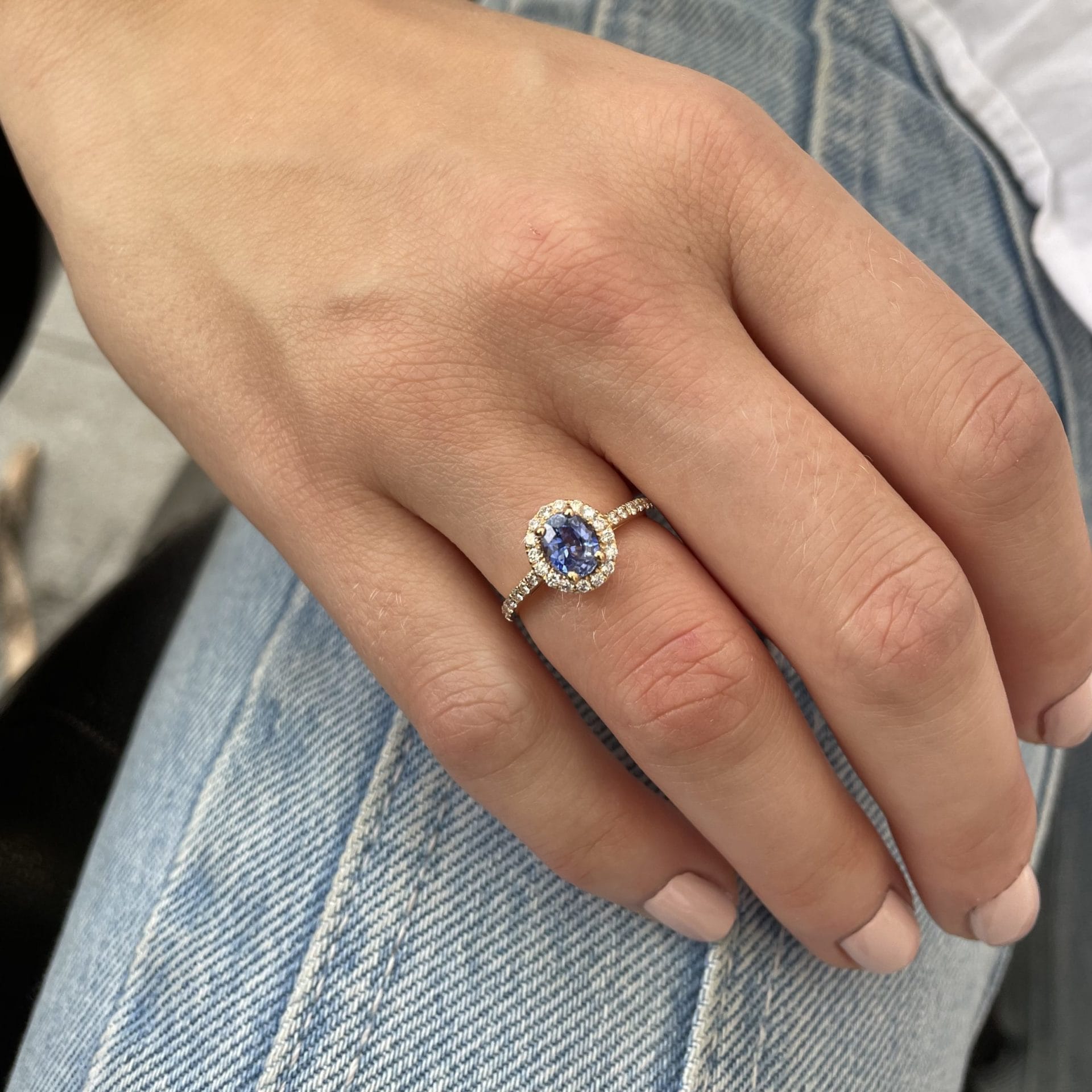 Bague Jaffna – Saphir Cornflower 1.10 carats – Image 2