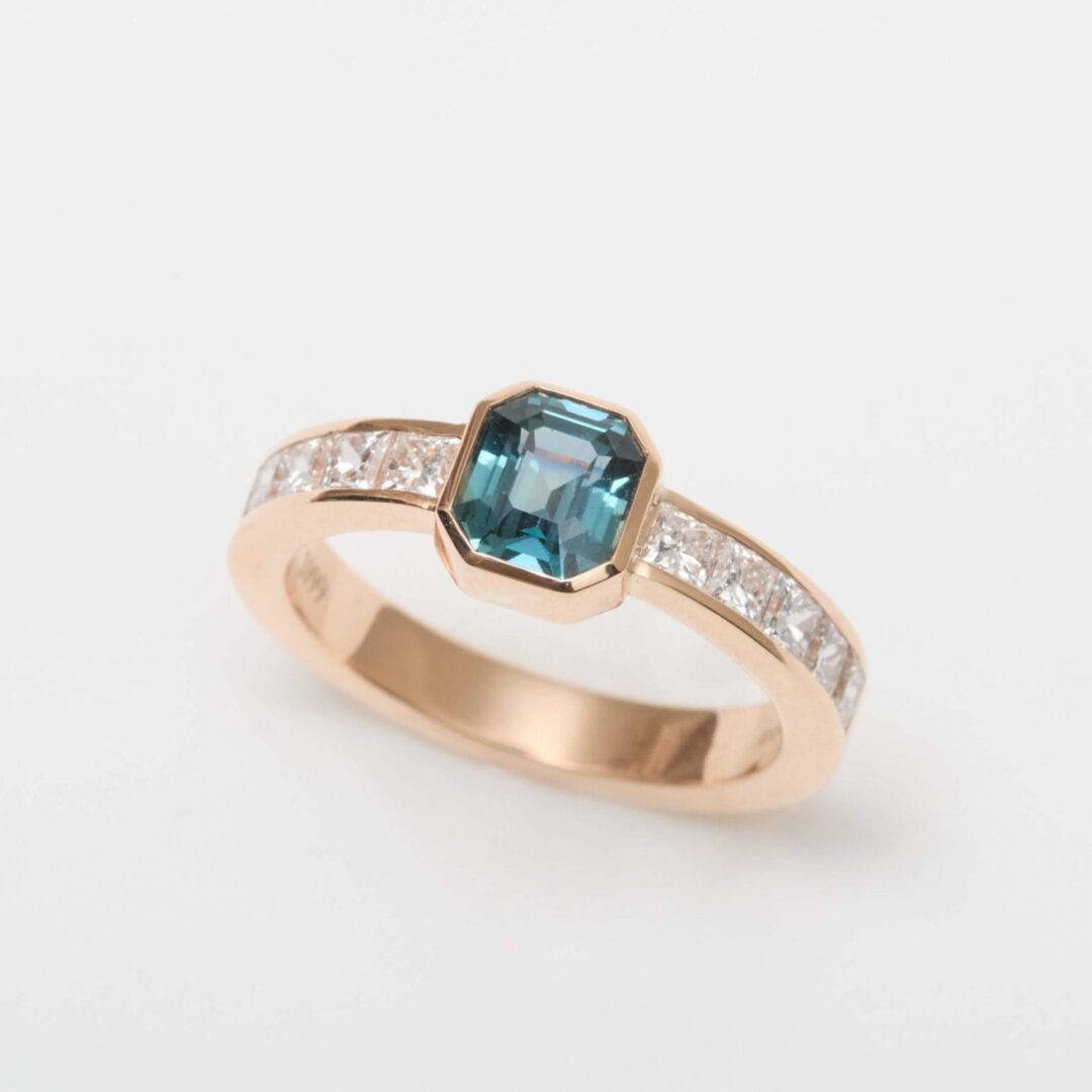 bague saphir teal