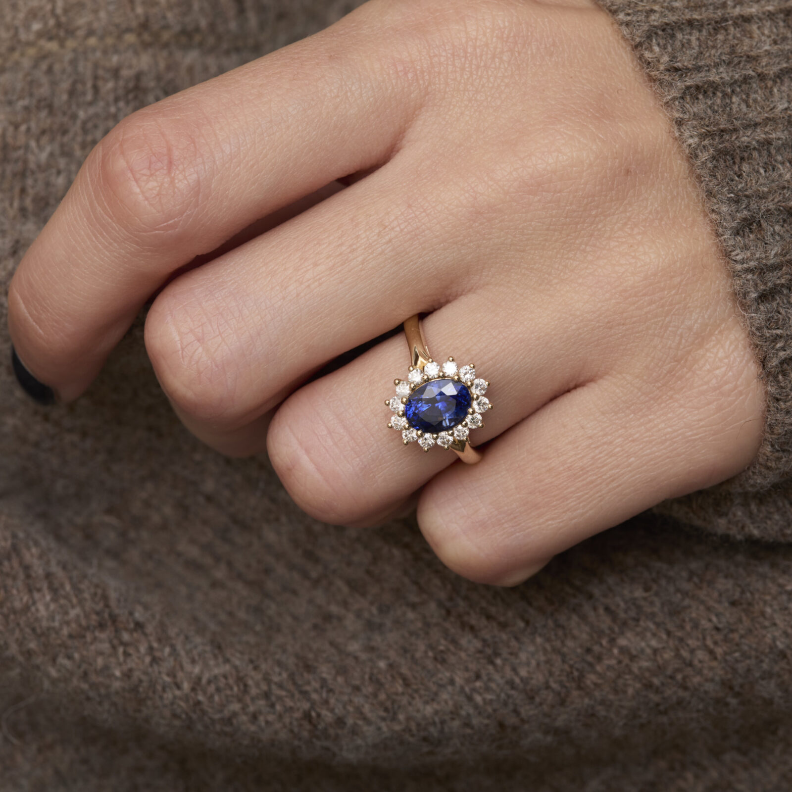 Bague saphir bleu