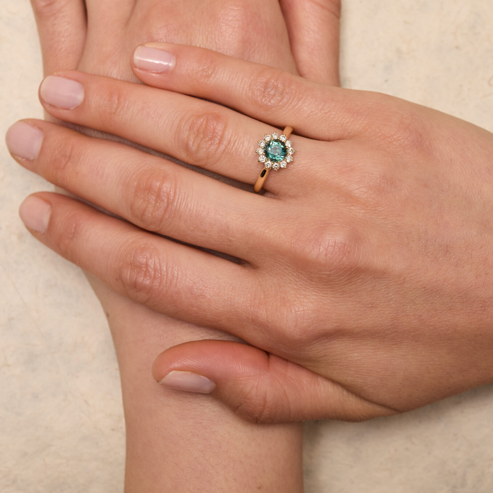 bague saphir teal