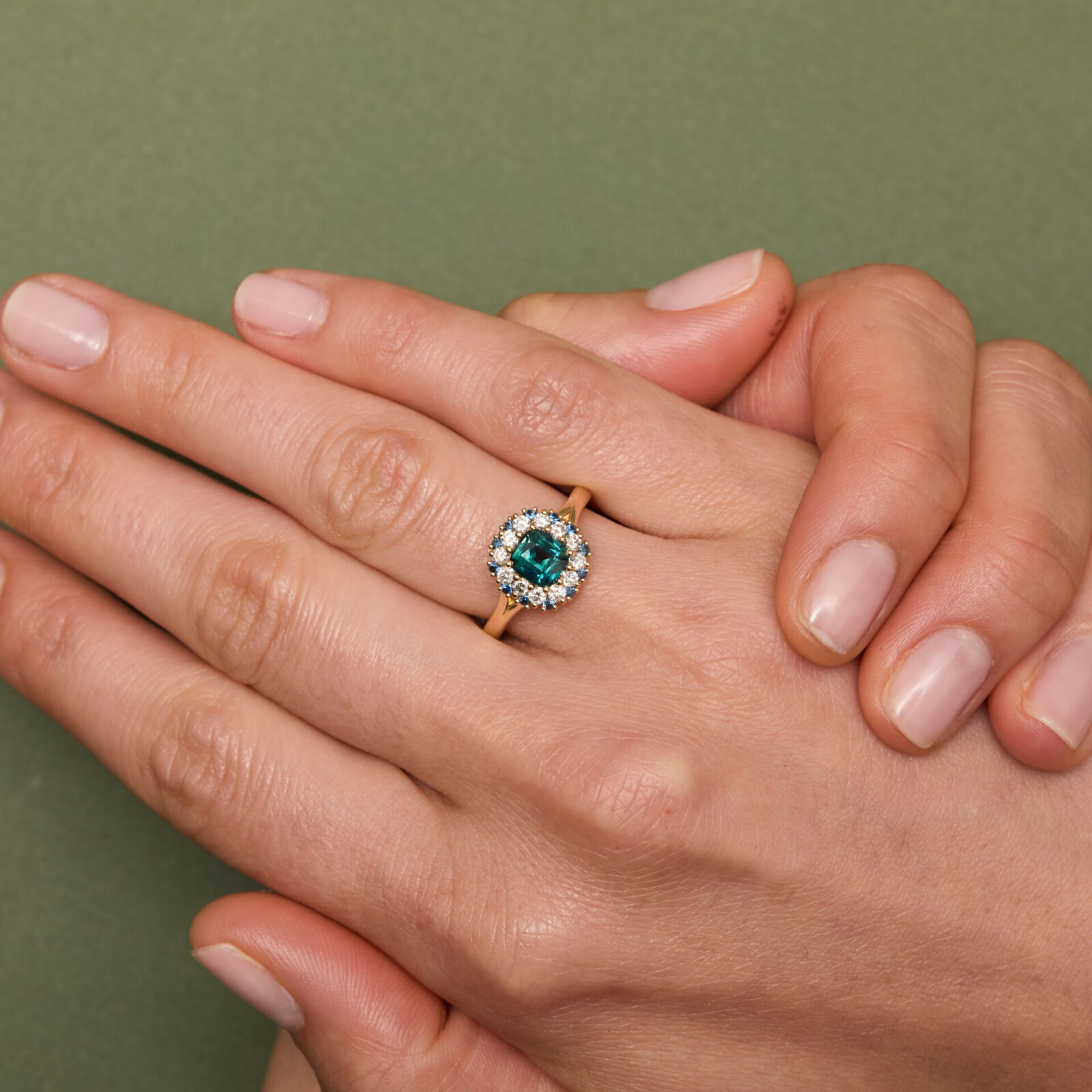 bague saphir teal