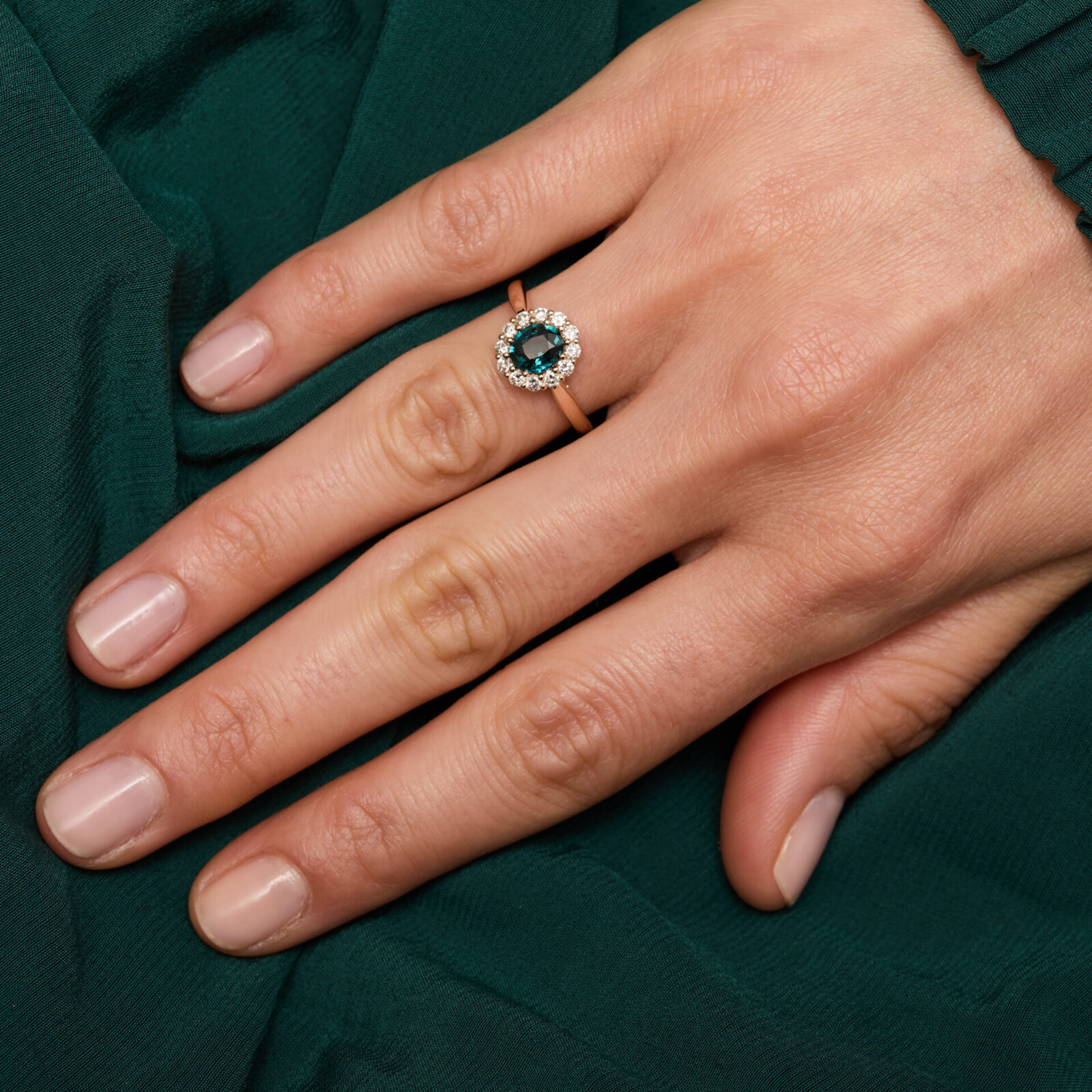 bague saphir teal