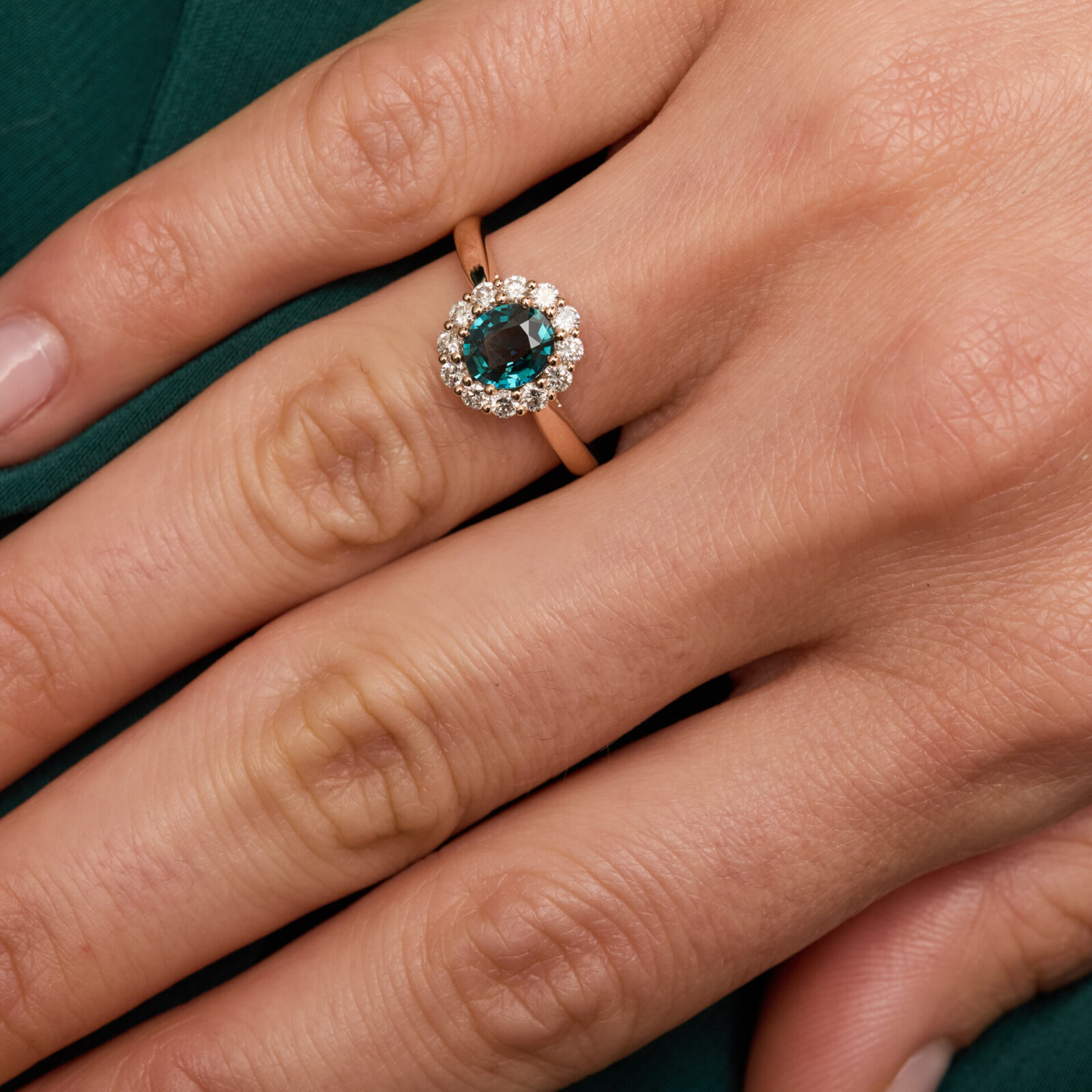 bague saphir teal