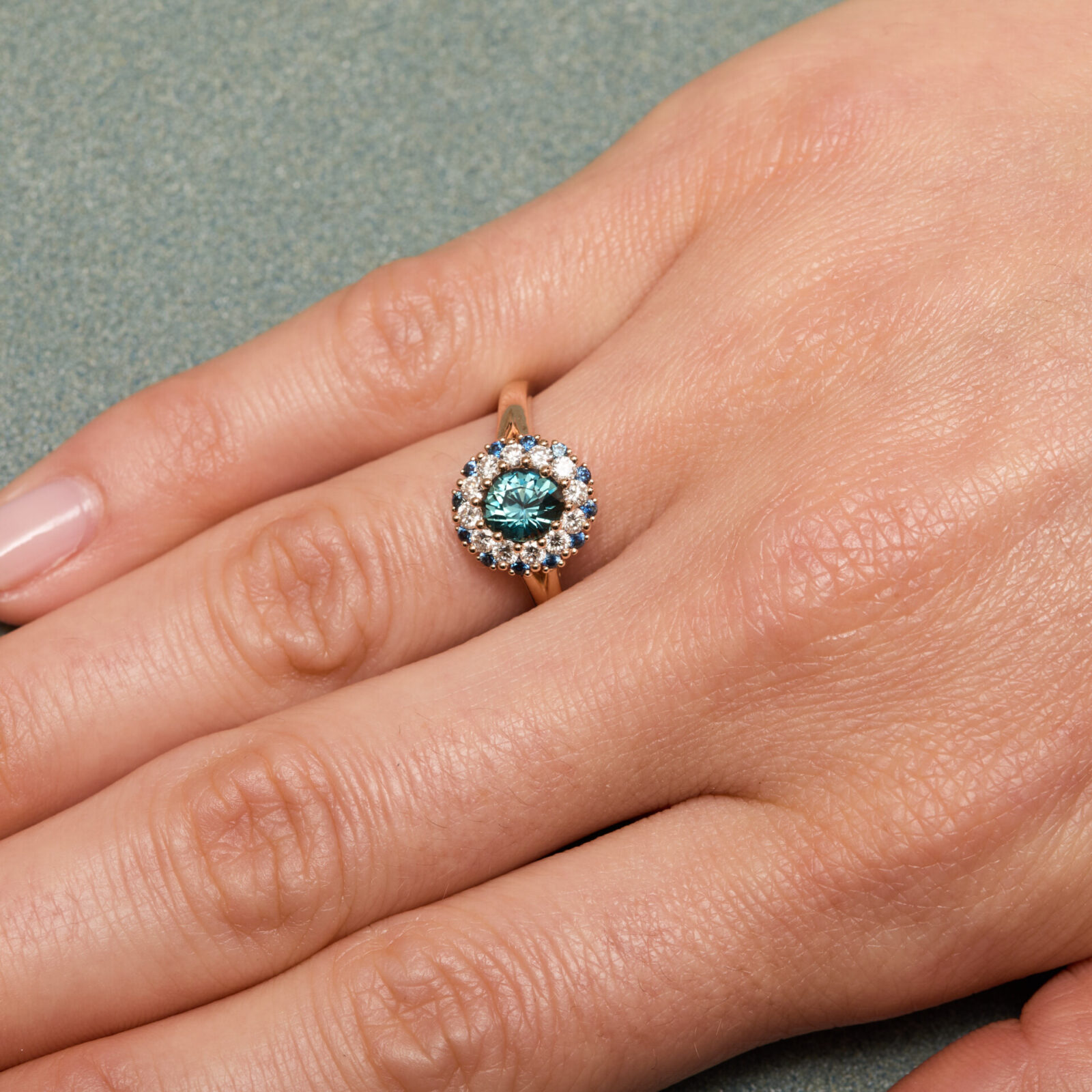 bague saphir teal